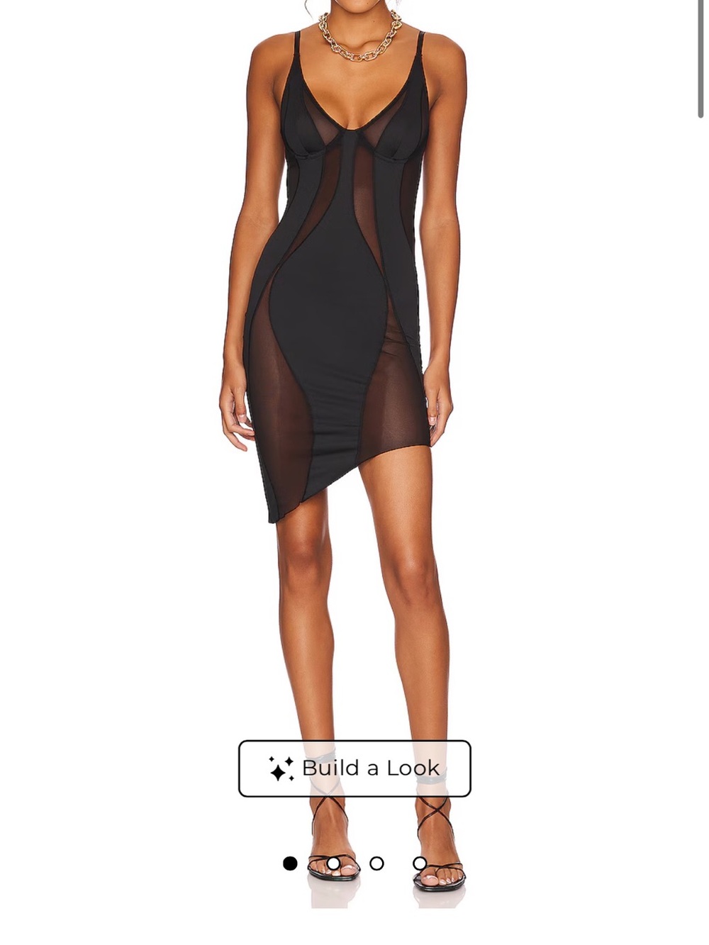 Swirl Mini Dress in Black Caviar OW collection